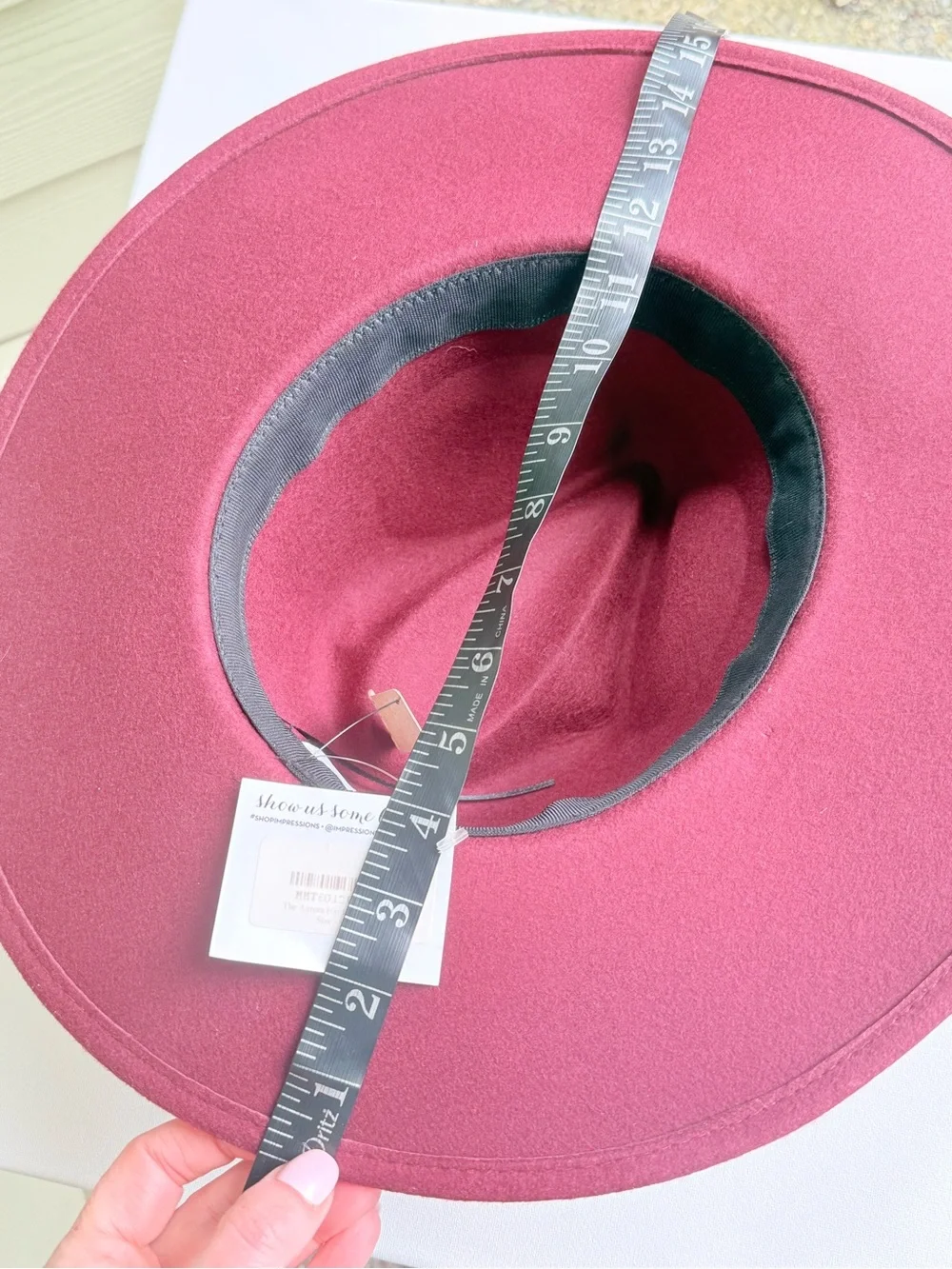 Burgundy Wool Wide‑Brim Hat – Boutique Style Fedora
